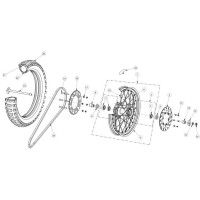 RUEDA TRASERA AJP PR5 10-12 (Tabla 30)