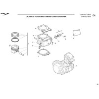 CILINDRO, PISTÓN Y TENSOR DE CADENA AJP SPR 310/510 (Tabla 04)