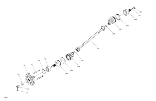 Hoja del despiece · 04- Drive - Rear Section - Common P
