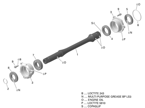 Hoja del despiece · 01- Rotax - Drive Shaft