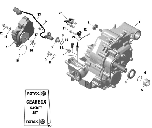 Hoja del despiece · 01- Rotax - Gear Box And Components...