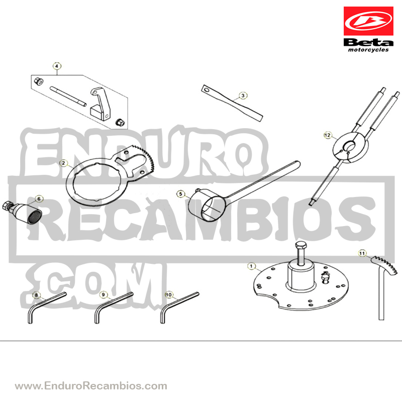 Hoja del despiece · HERRAMIENTAS MOTOR