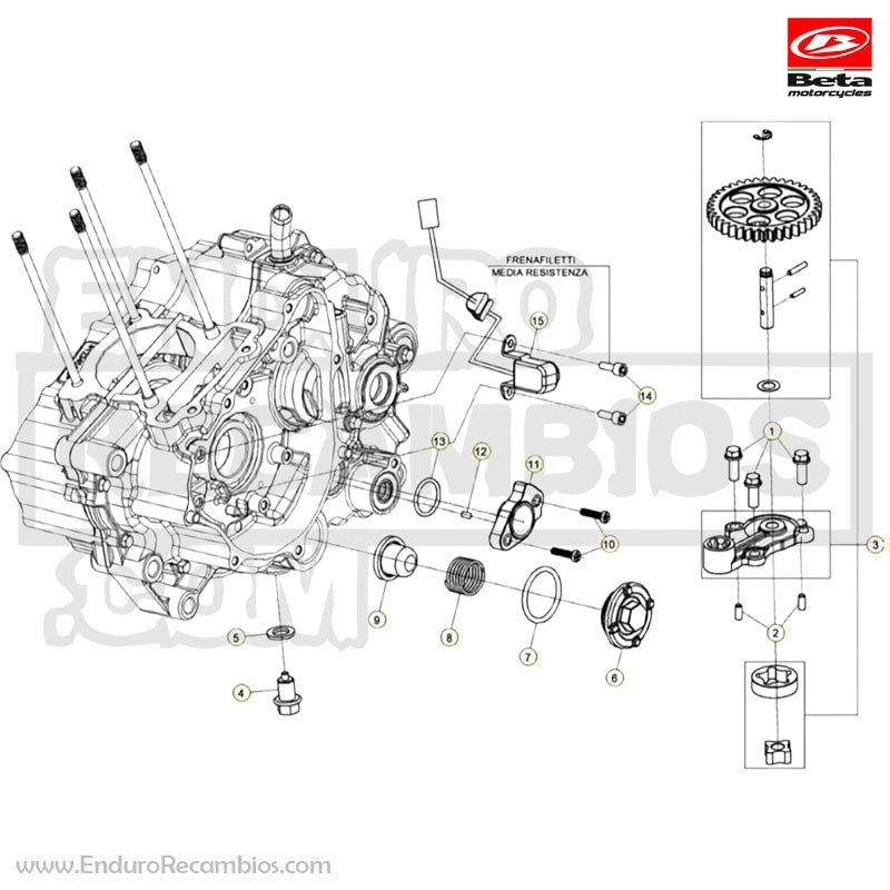 Hoja del despiece · Sistema Lubricacion