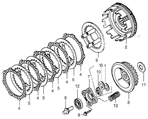 Hoja del despiece · EMBRAGUE AJP PR3 07-12 (Tabla 09)