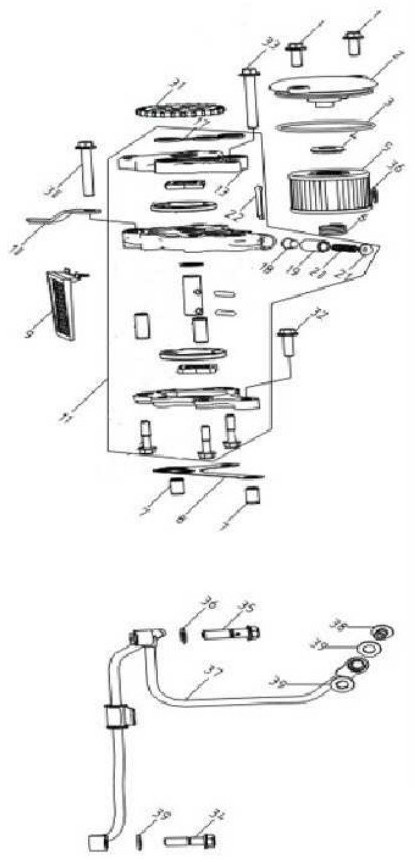 Hoja del despiece · LUBRICACIÓN AJP PR5 10-12 (Tabla 14)