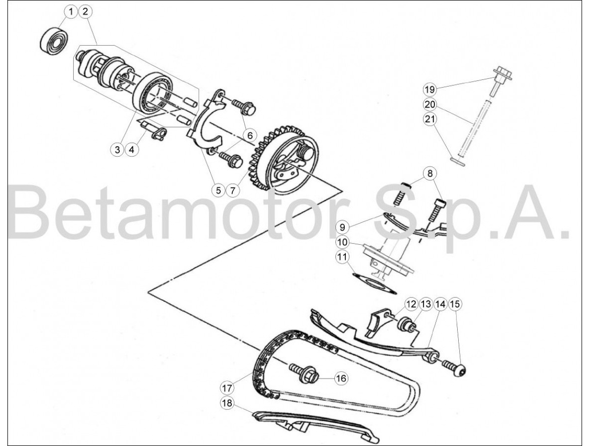 Hoja del despiece · Cadena Distribucion
