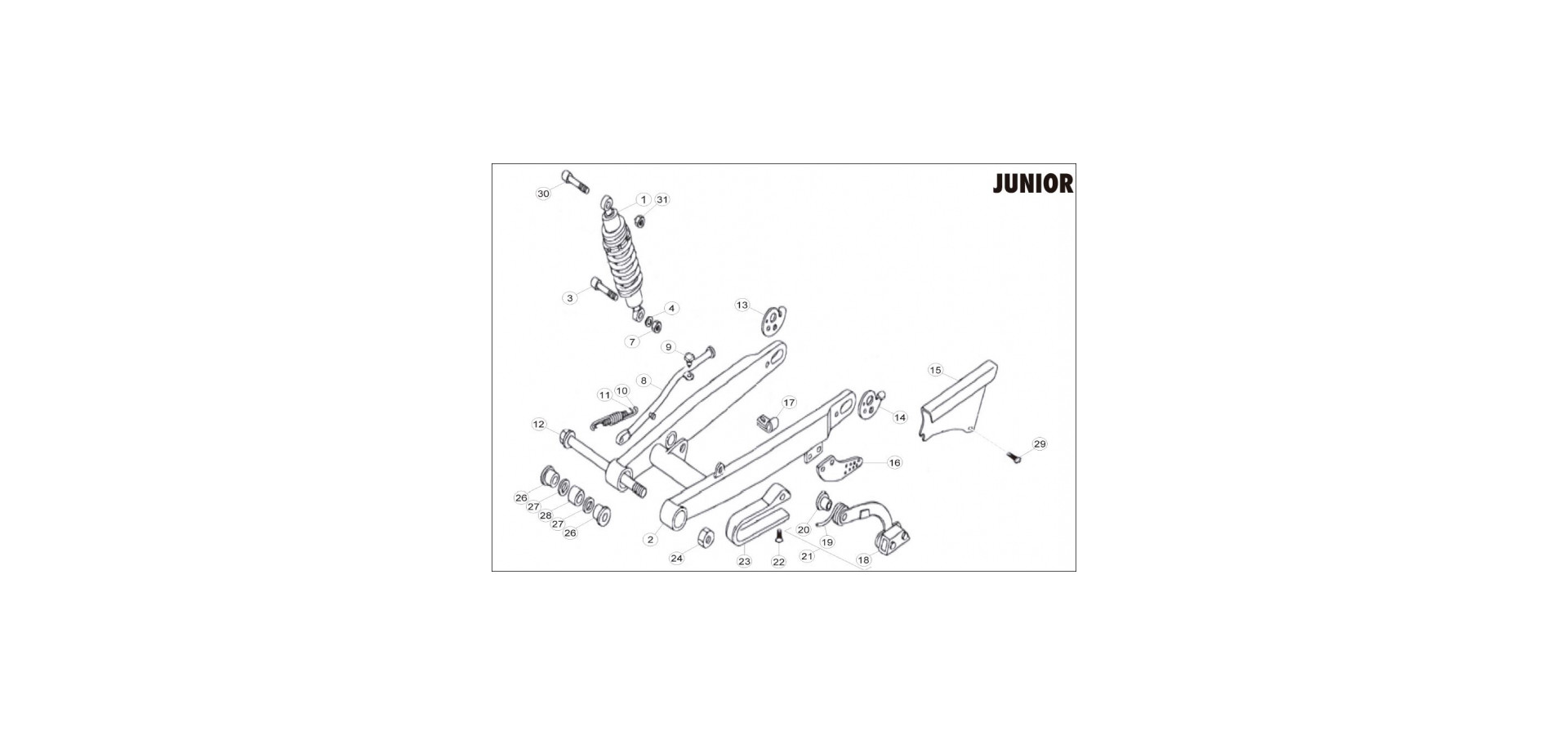 Hoja del despiece · Basculante Junior Junior
