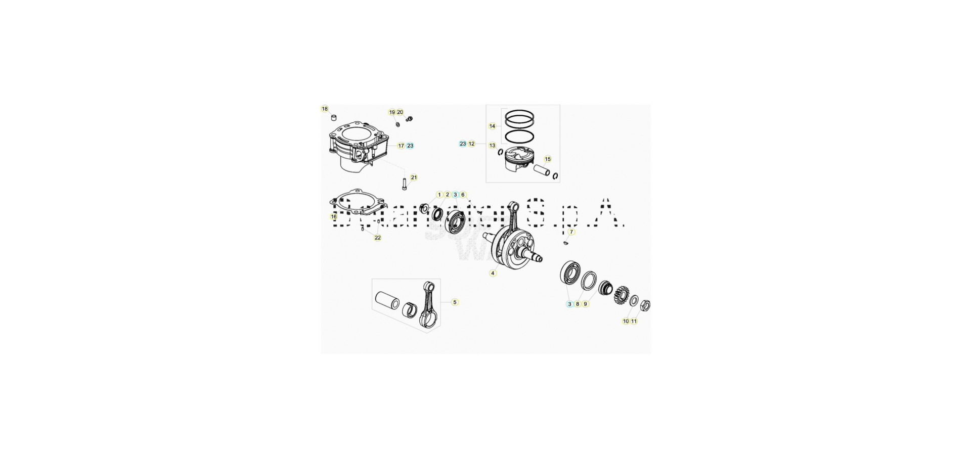 Hoja del despiece · Cigüeñal-Pistón