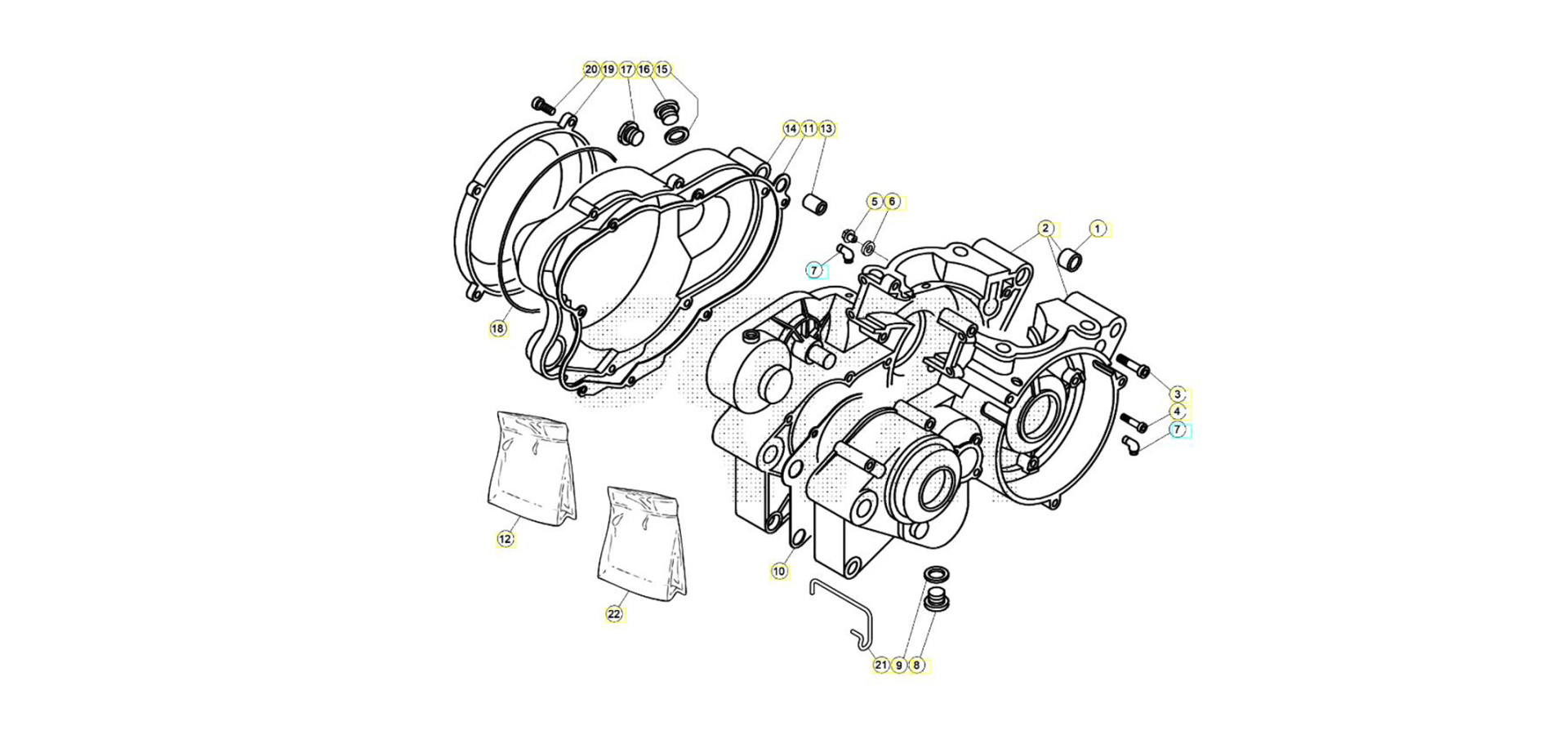 Hoja del despiece · Carter 125 Factory