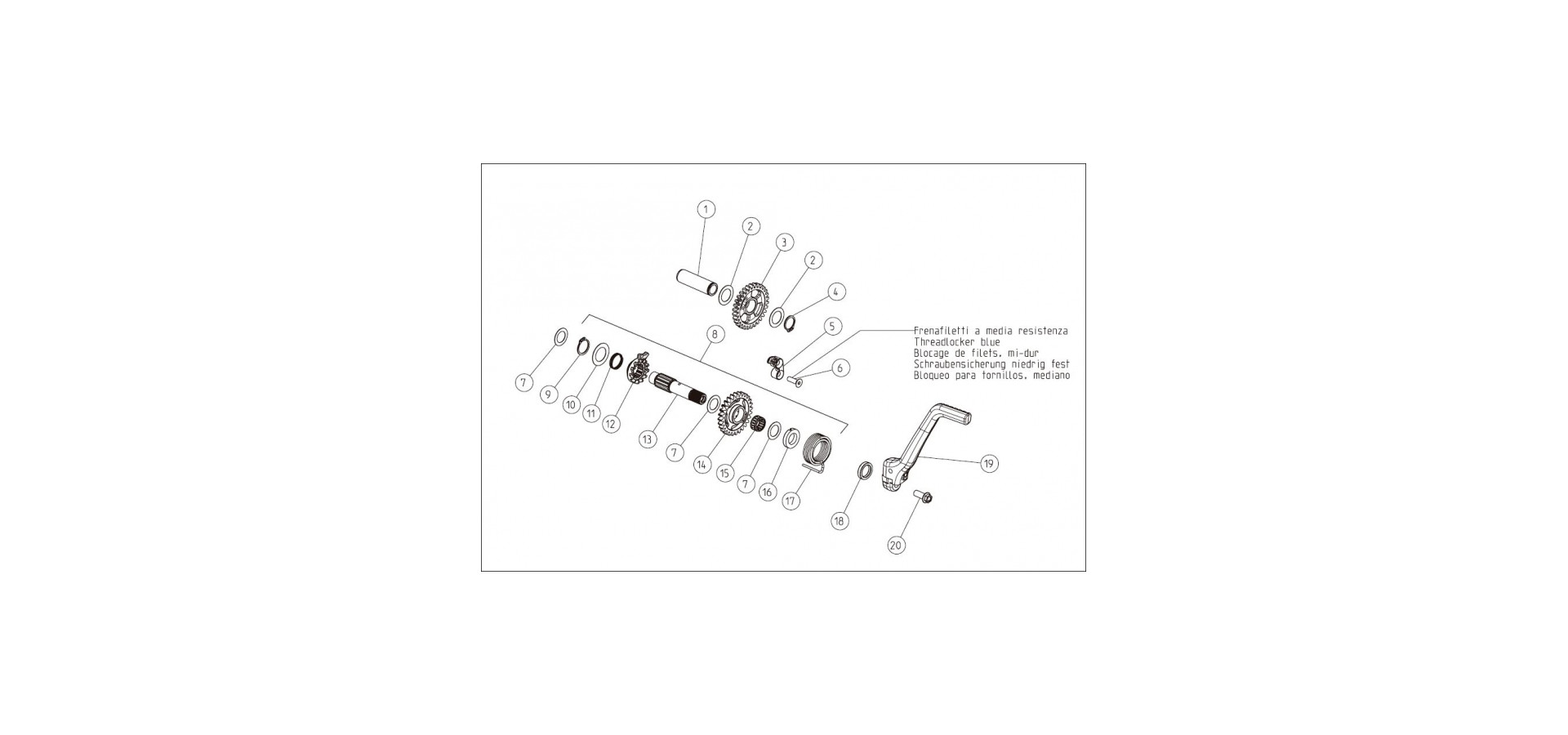 Hoja del despiece · Pedal Arranque